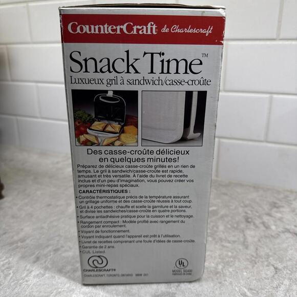 CounterCraft Snack Time Delux Sandwich/Snack Maker. New in Box. - Picture 6 of 7